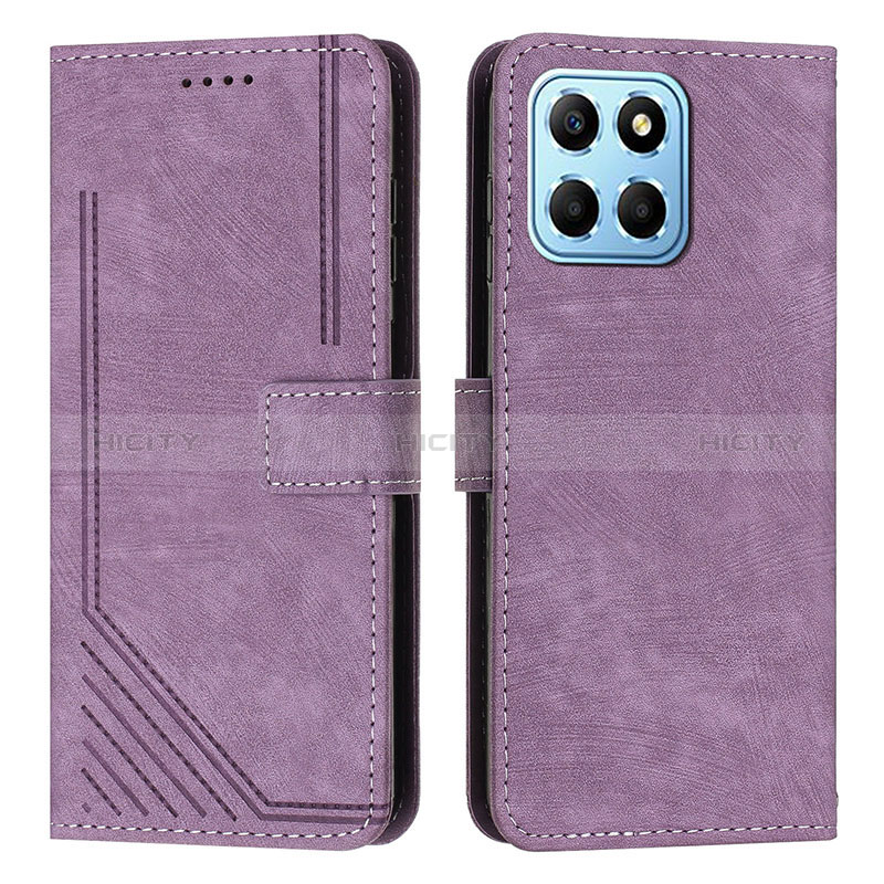 Handytasche Stand Schutzhülle Flip Leder Hülle H01X für Huawei Honor X6 5G Violett Plus