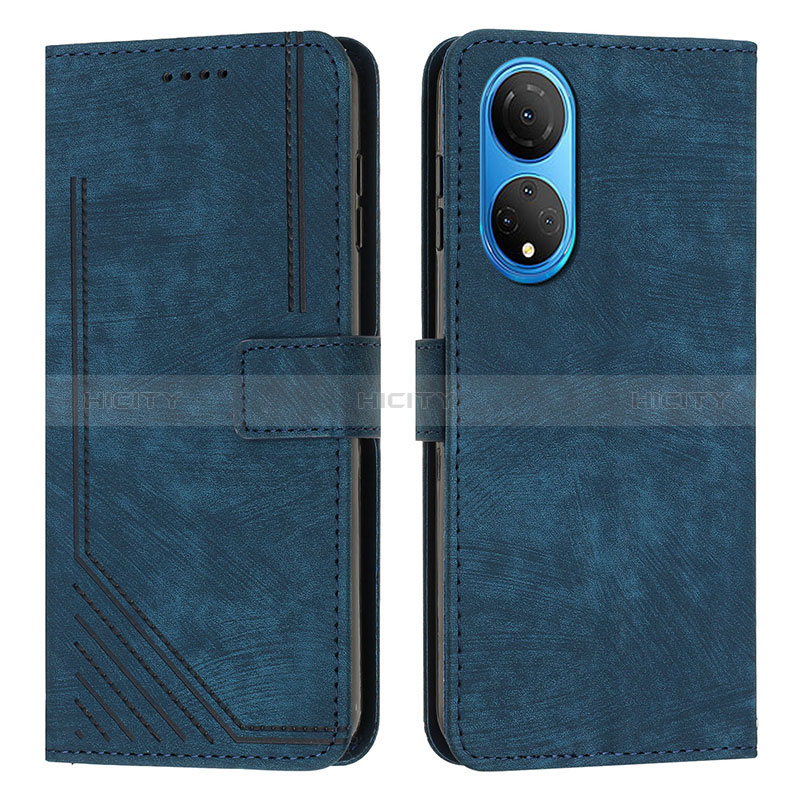 Handytasche Stand Schutzhülle Flip Leder Hülle H01X für Huawei Honor X7 Blau