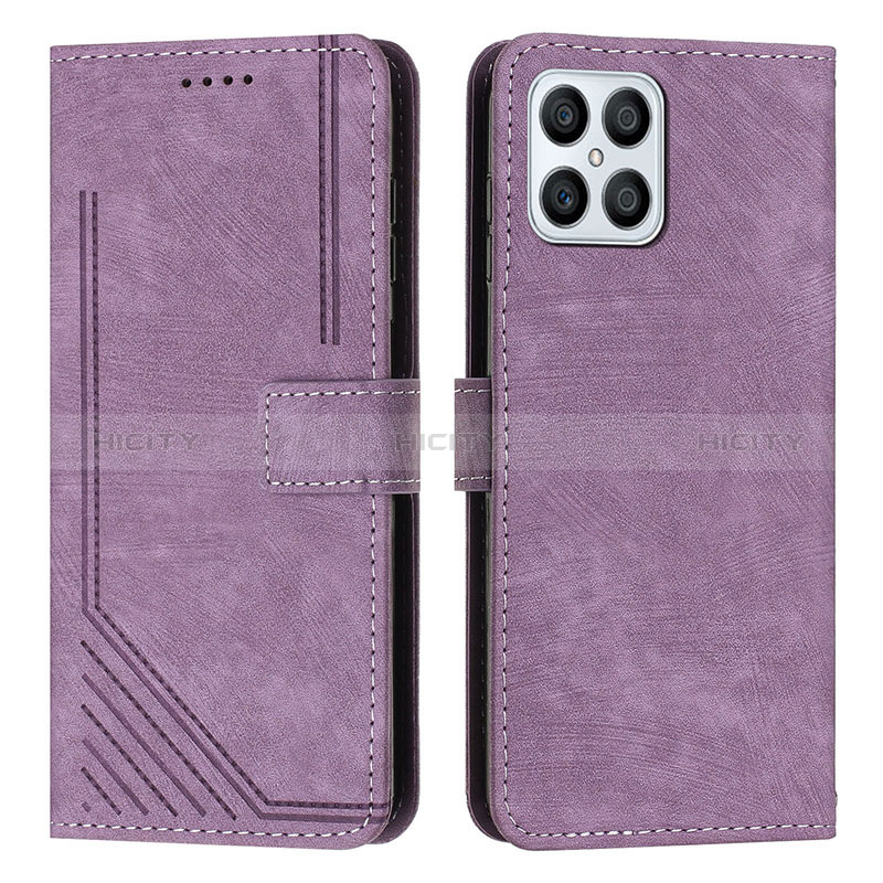 Handytasche Stand Schutzhülle Flip Leder Hülle H01X für Huawei Honor X8 4G Violett