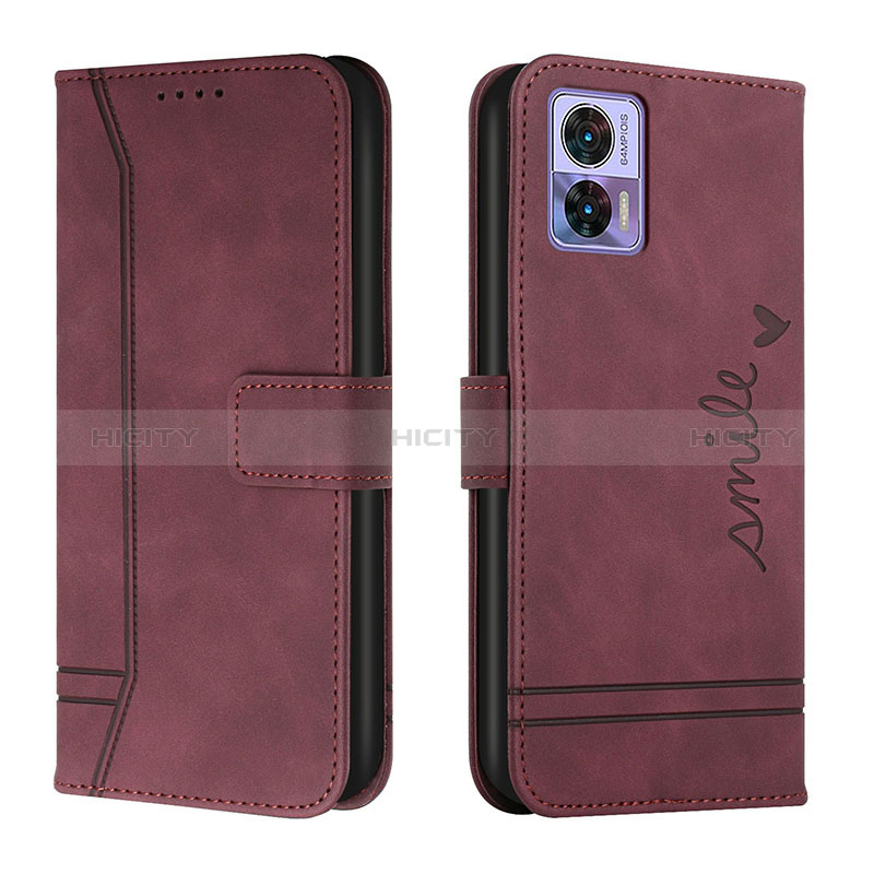 Handytasche Stand Schutzhülle Flip Leder Hülle H01X für Motorola Moto Edge 30 Neo 5G Rot