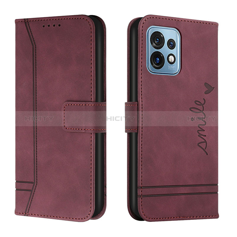 Handytasche Stand Schutzhülle Flip Leder Hülle H01X für Motorola Moto Edge Plus (2023) 5G Rot