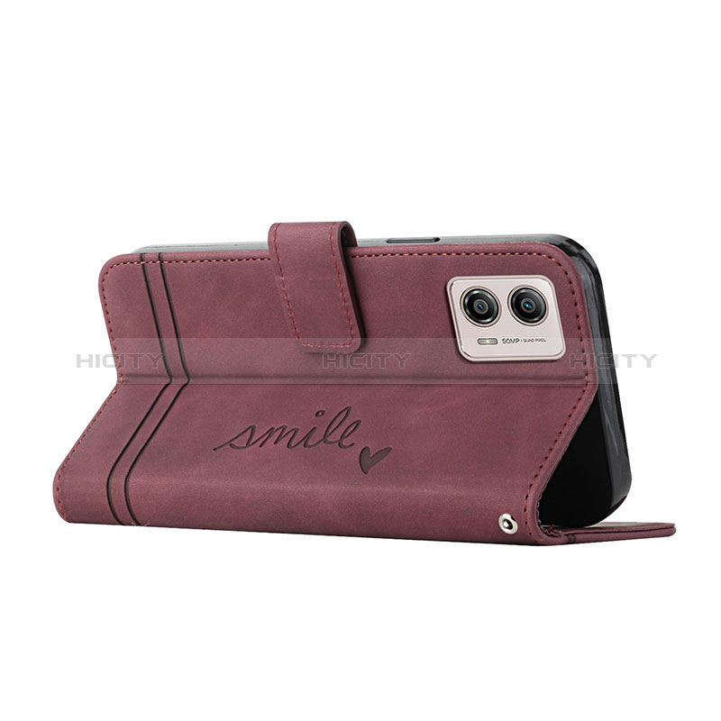 Handytasche Stand Schutzhülle Flip Leder Hülle H01X für Motorola Moto G53 5G groß