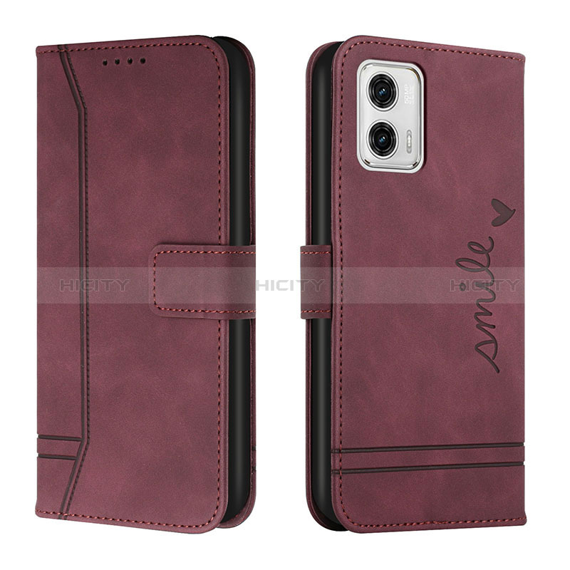 Handytasche Stand Schutzhülle Flip Leder Hülle H01X für Motorola Moto G73 5G groß