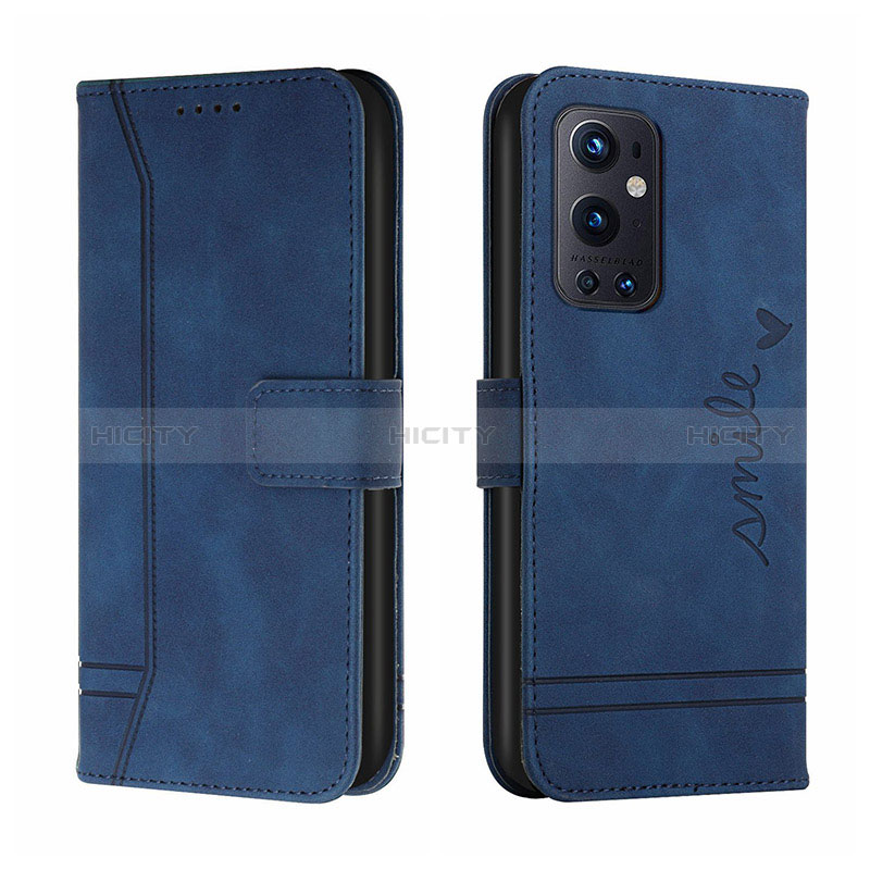 Handytasche Stand Schutzhülle Flip Leder Hülle H01X für OnePlus 9 Pro 5G Blau Plus