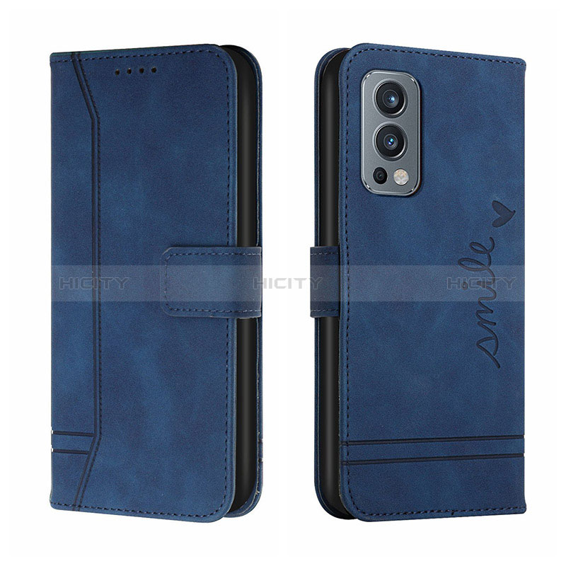 Handytasche Stand Schutzhülle Flip Leder Hülle H01X für OnePlus Nord 2 5G Blau