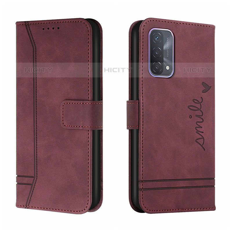 Handytasche Stand Schutzhülle Flip Leder Hülle H01X für Oppo A74 4G