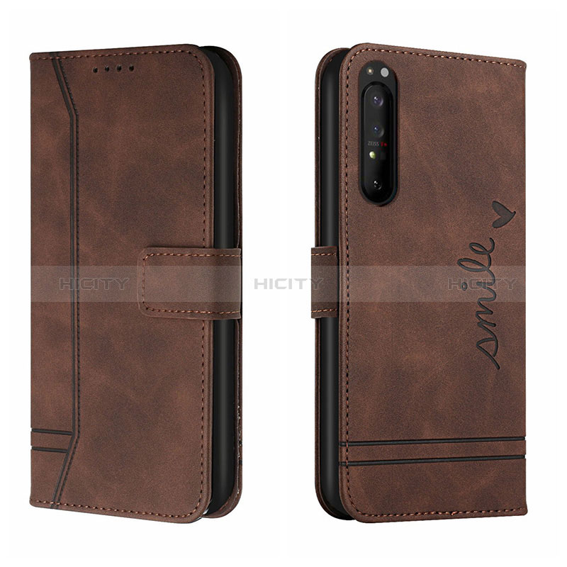 Handytasche Stand Schutzhülle Flip Leder Hülle H01X für Sony Xperia 1 III groß