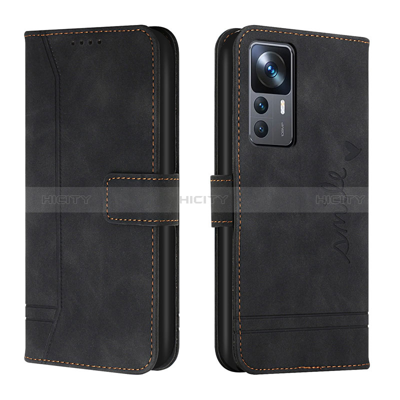 Handytasche Stand Schutzhülle Flip Leder Hülle H01X für Xiaomi Mi 12T 5G Schwarz