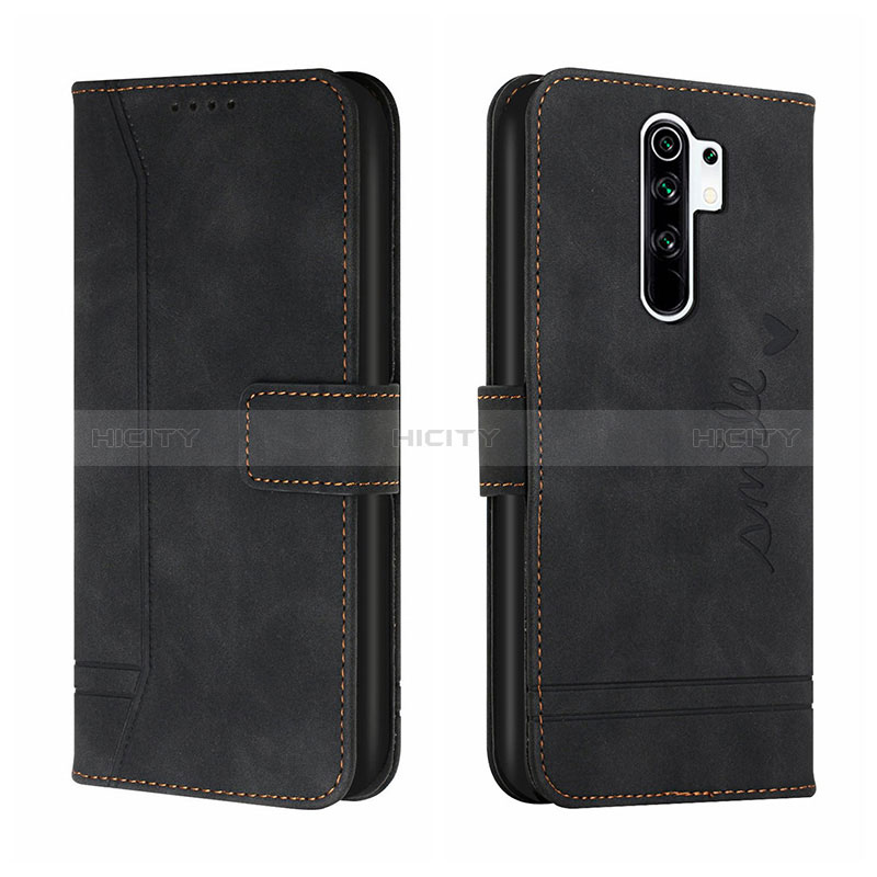 Handytasche Stand Schutzhülle Flip Leder Hülle H01X für Xiaomi Poco M2 Schwarz