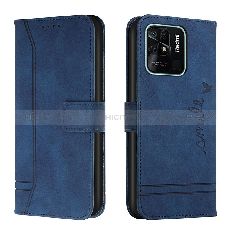 Handytasche Stand Schutzhülle Flip Leder Hülle H01X für Xiaomi Redmi 10C 4G Blau