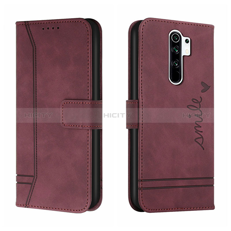 Handytasche Stand Schutzhülle Flip Leder Hülle H01X für Xiaomi Redmi 9 Rot Plus