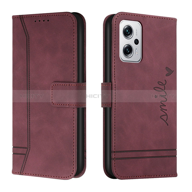 Handytasche Stand Schutzhülle Flip Leder Hülle H01X für Xiaomi Redmi Note 11T Pro 5G Rot