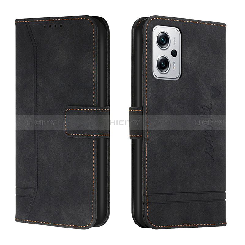 Handytasche Stand Schutzhülle Flip Leder Hülle H01X für Xiaomi Redmi Note 11T Pro 5G Schwarz