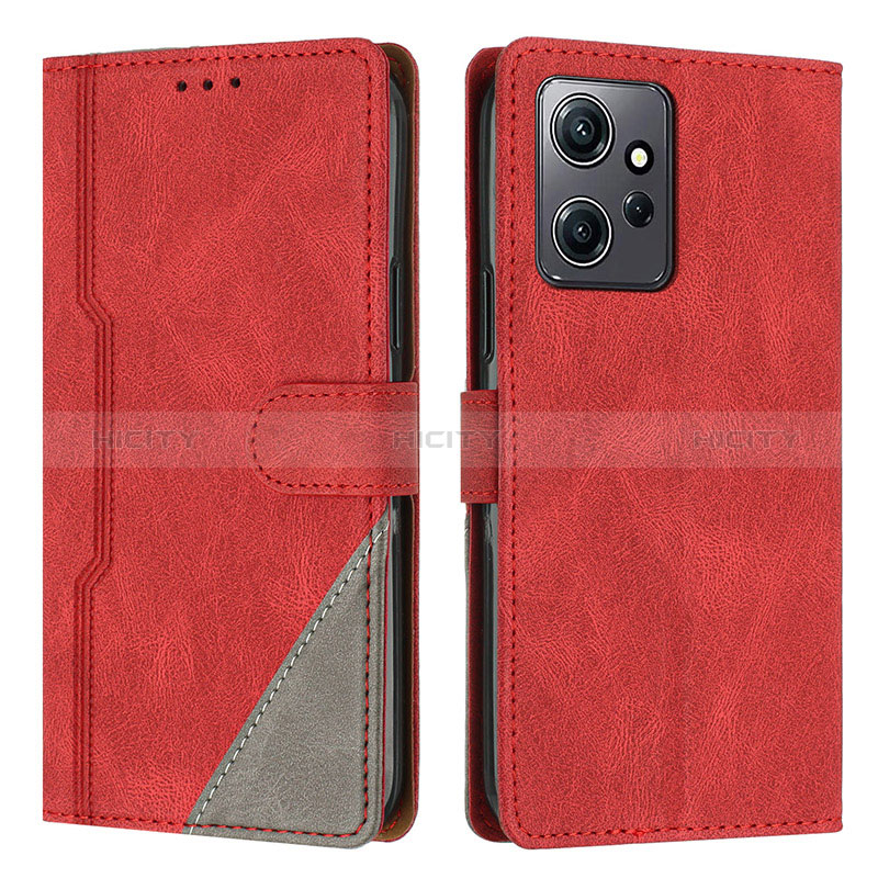 Handytasche Stand Schutzhülle Flip Leder Hülle H01X für Xiaomi Redmi Note 12 4G Rot Plus