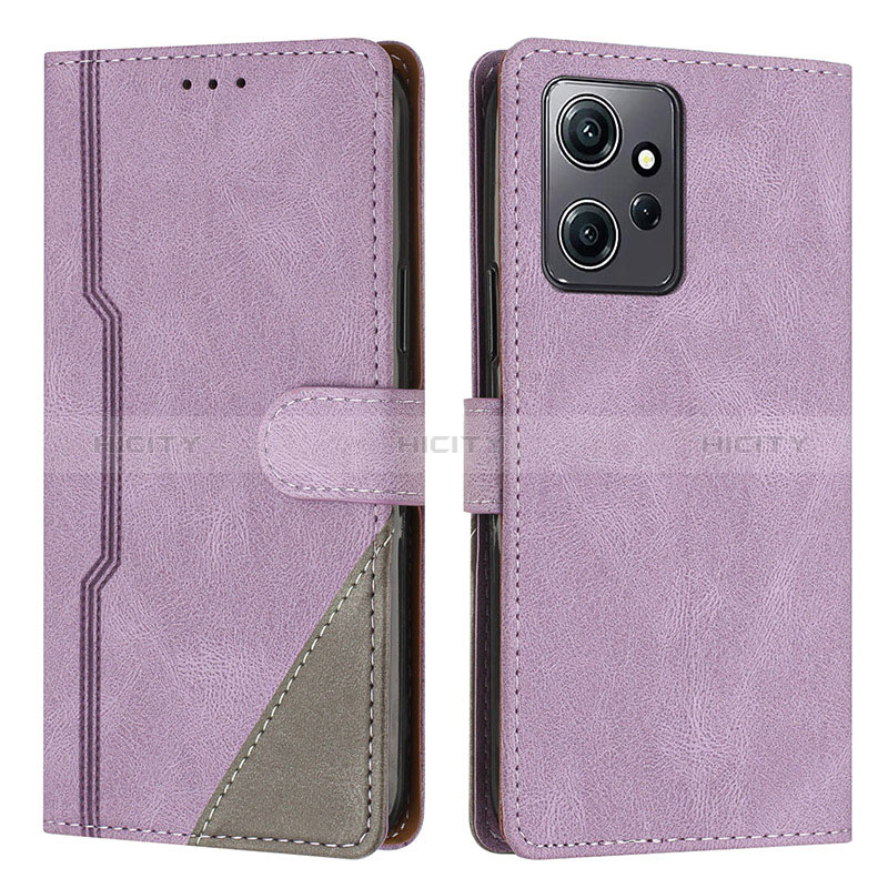 Handytasche Stand Schutzhülle Flip Leder Hülle H01X für Xiaomi Redmi Note 12 4G Violett