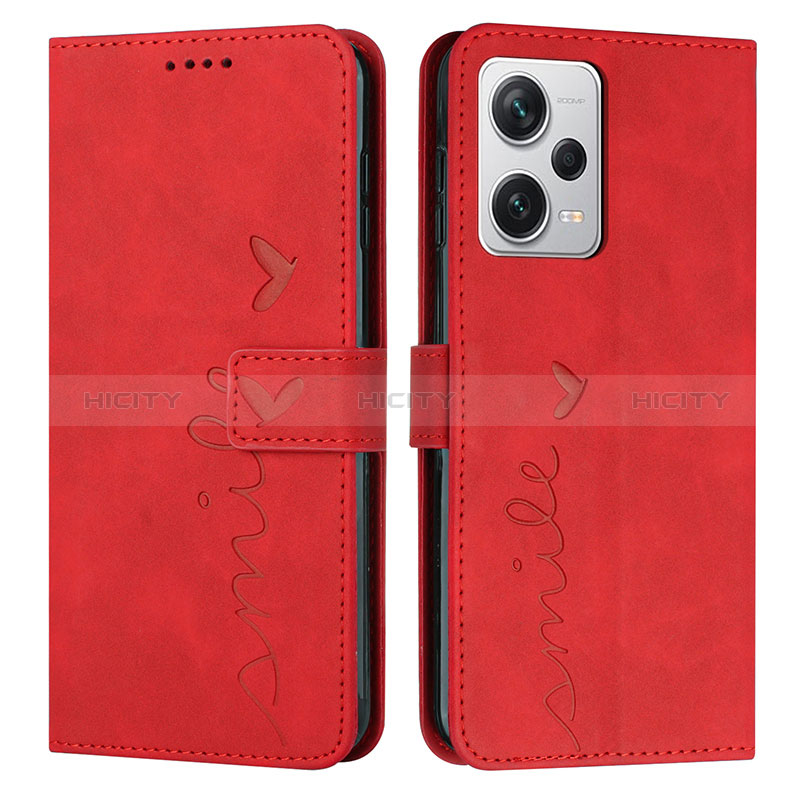 Handytasche Stand Schutzhülle Flip Leder Hülle H01X für Xiaomi Redmi Note 12 Pro+ Plus 5G Rot Plus