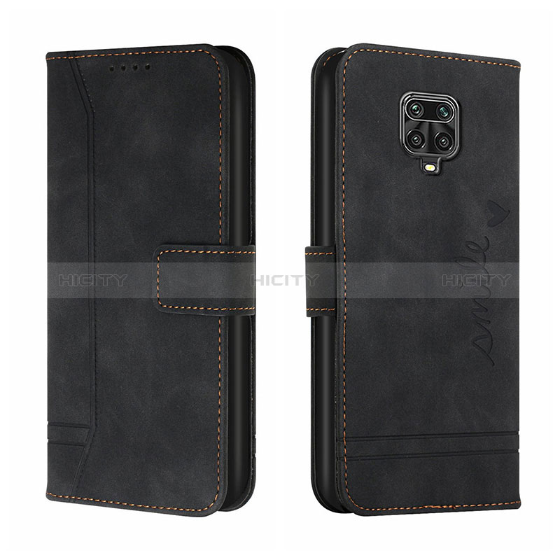 Handytasche Stand Schutzhülle Flip Leder Hülle H01X für Xiaomi Redmi Note 9 Pro Schwarz Plus