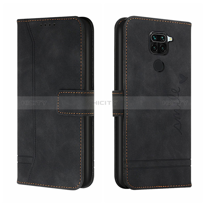 Handytasche Stand Schutzhülle Flip Leder Hülle H01X für Xiaomi Redmi Note 9 Schwarz Plus