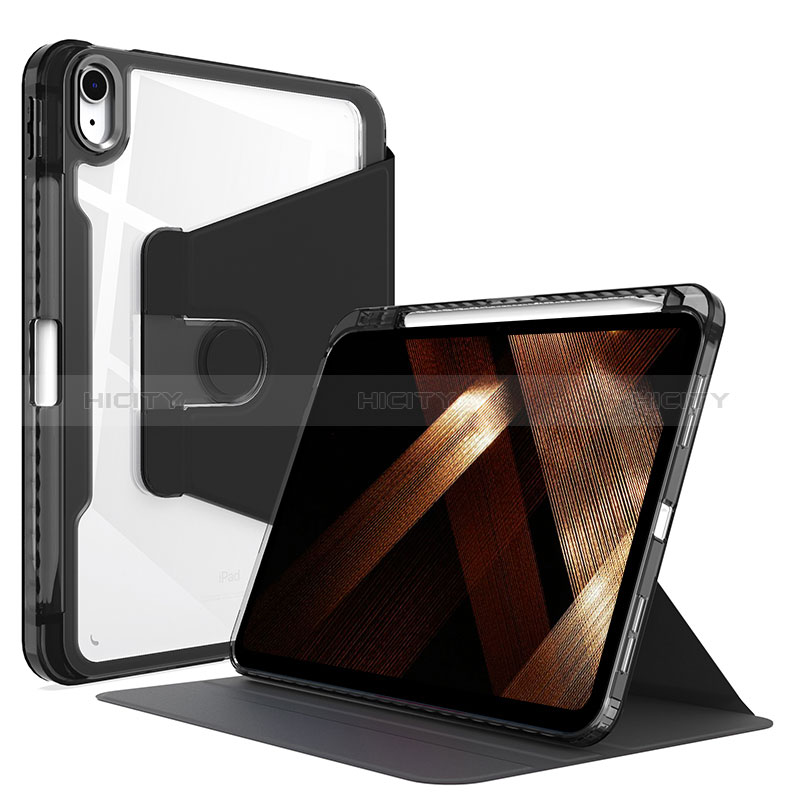 Handytasche Stand Schutzhülle Flip Leder Hülle H02 für Apple iPad 10.9 (2022) Schwarz