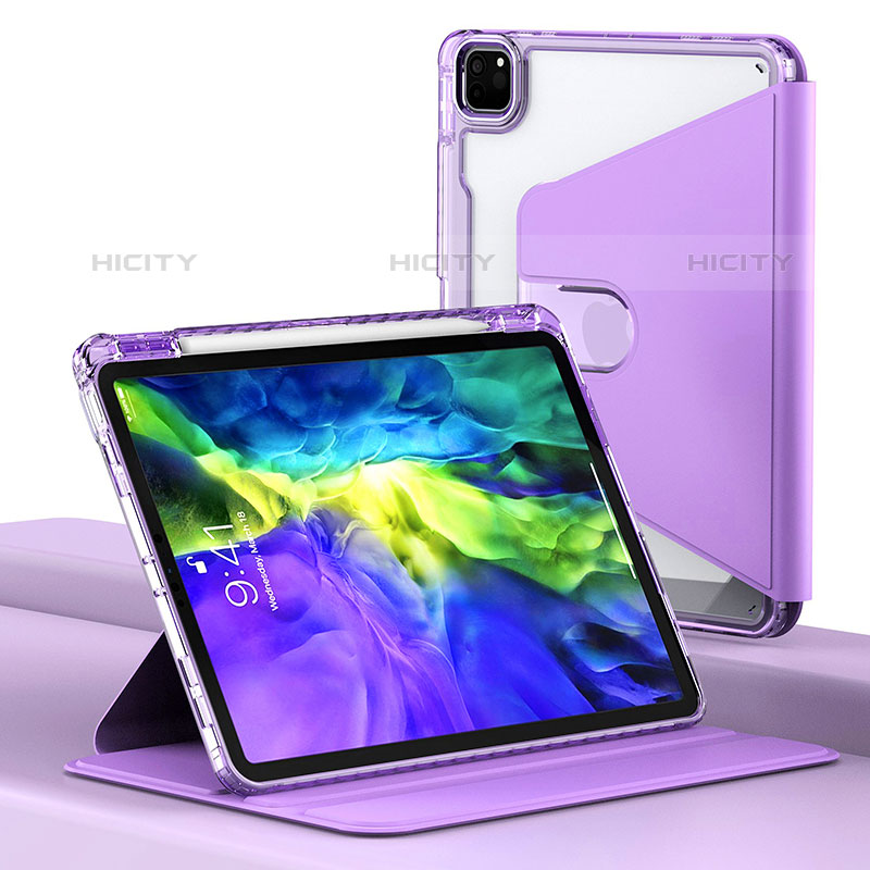 Handytasche Stand Schutzhülle Flip Leder Hülle H02 für Apple iPad Pro 11 (2021) Violett Plus