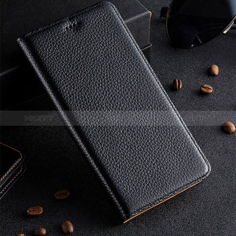 Handytasche Stand Schutzhülle Flip Leder Hülle H02P für Apple iPhone Xs Max Schwarz