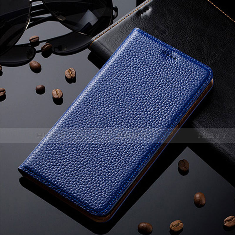 Handytasche Stand Schutzhülle Flip Leder Hülle H02P für Motorola Moto Edge 20 Pro 5G Blau