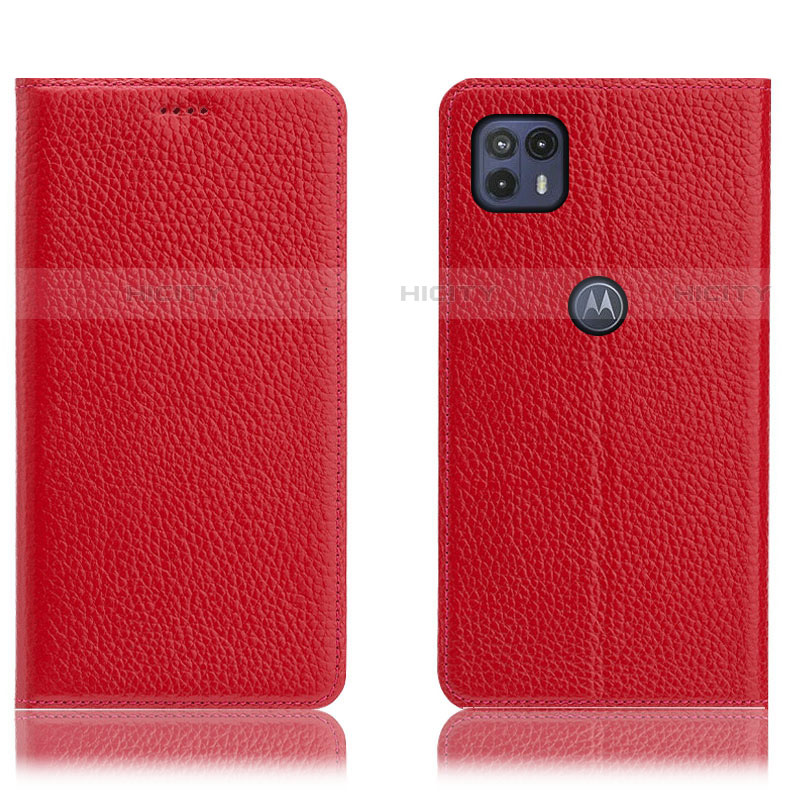 Handytasche Stand Schutzhülle Flip Leder Hülle H02P für Motorola Moto G50 5G Rot