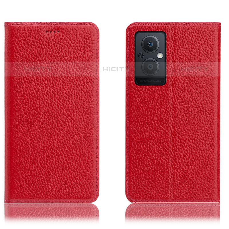 Handytasche Stand Schutzhülle Flip Leder Hülle H02P für Oppo F21s Pro 5G Rot Plus