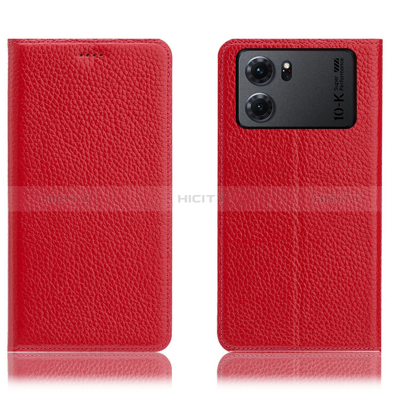 Handytasche Stand Schutzhülle Flip Leder Hülle H02P für Oppo K10 5G Rot Plus