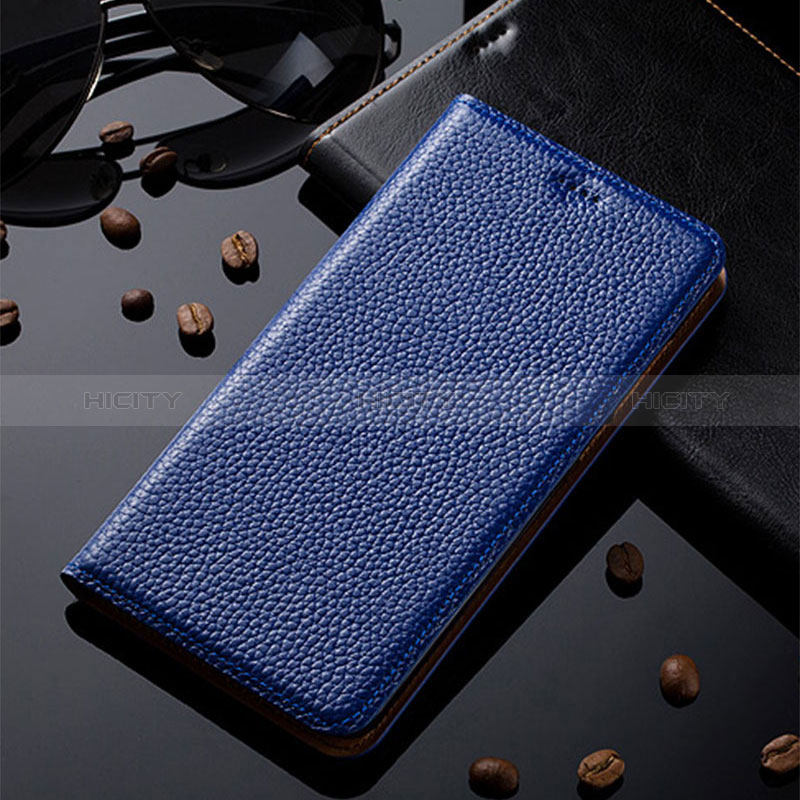 Handytasche Stand Schutzhülle Flip Leder Hülle H02P für Oppo Reno10 Pro+ Plus 5G Blau