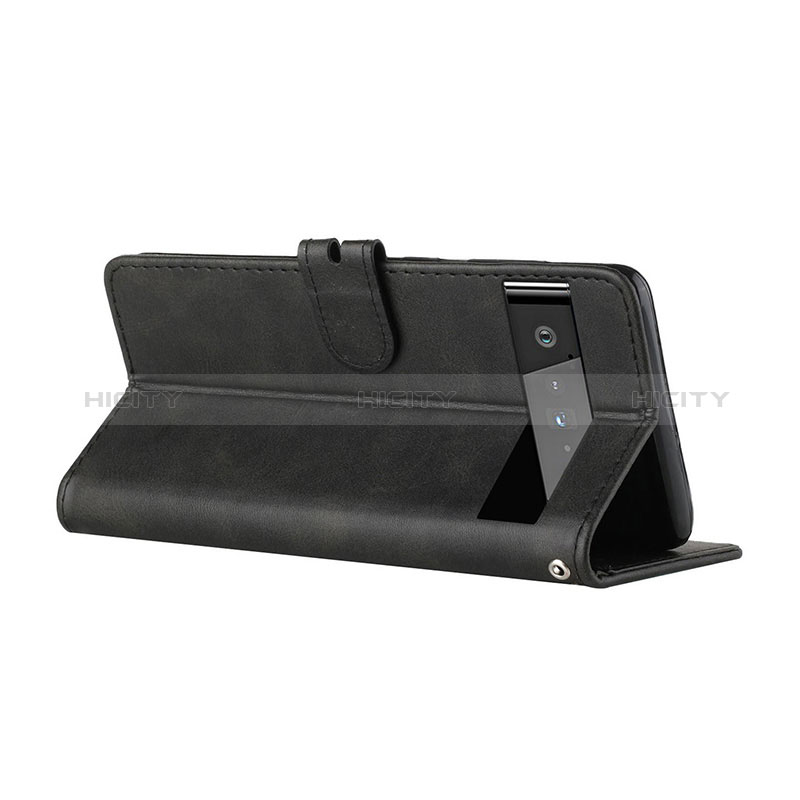 Handytasche Stand Schutzhülle Flip Leder Hülle H02X für Google Pixel 6 5G groß