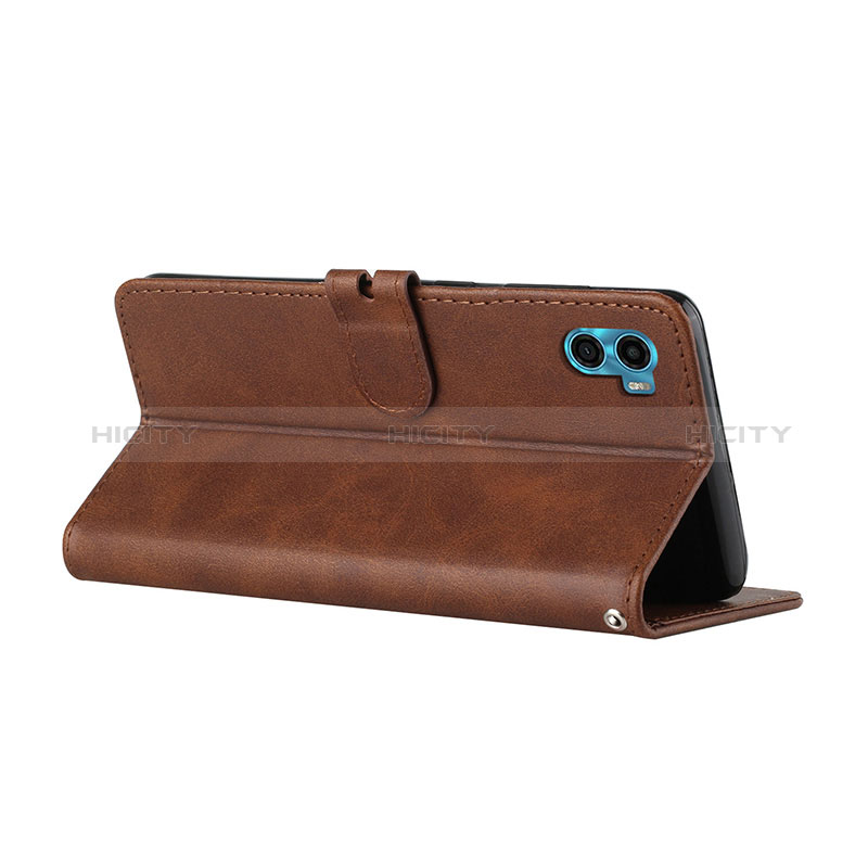 Handytasche Stand Schutzhülle Flip Leder Hülle H02X für Motorola Moto E22S