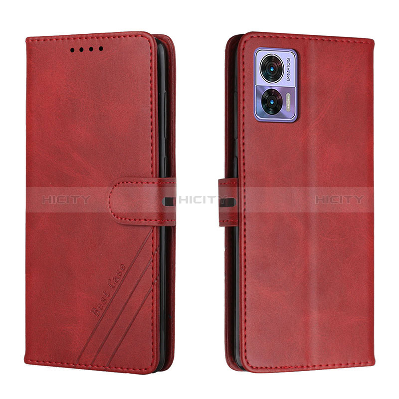 Handytasche Stand Schutzhülle Flip Leder Hülle H02X für Motorola Moto Edge 30 Neo 5G Rot