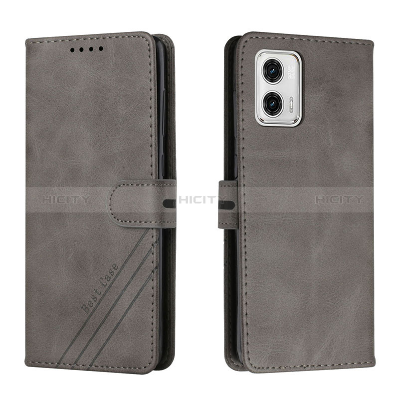 Handytasche Stand Schutzhülle Flip Leder Hülle H02X für Motorola Moto G73 5G groß