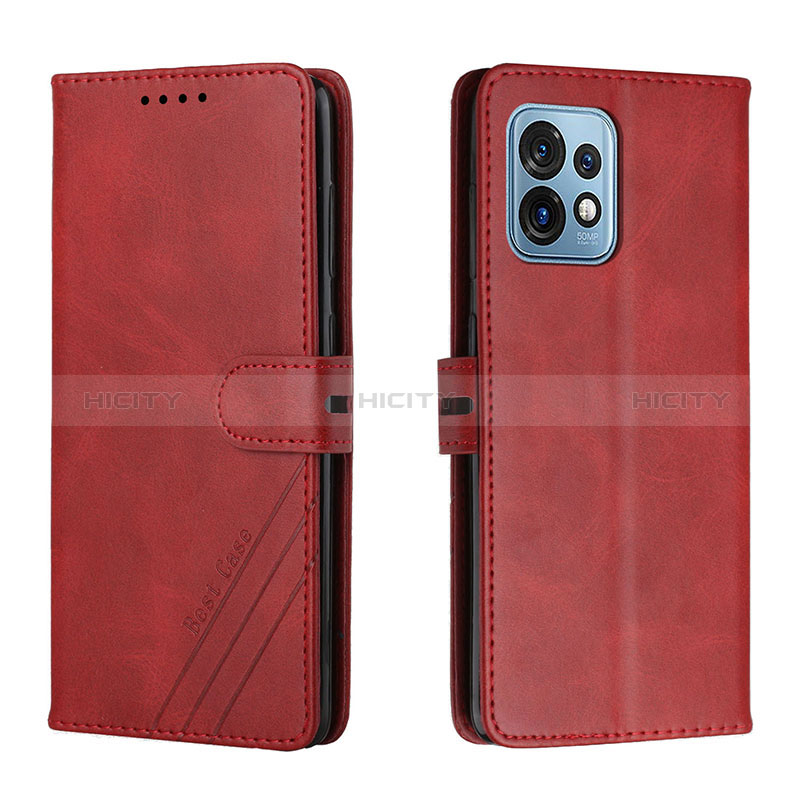 Handytasche Stand Schutzhülle Flip Leder Hülle H02X für Motorola Moto X40 5G Rot