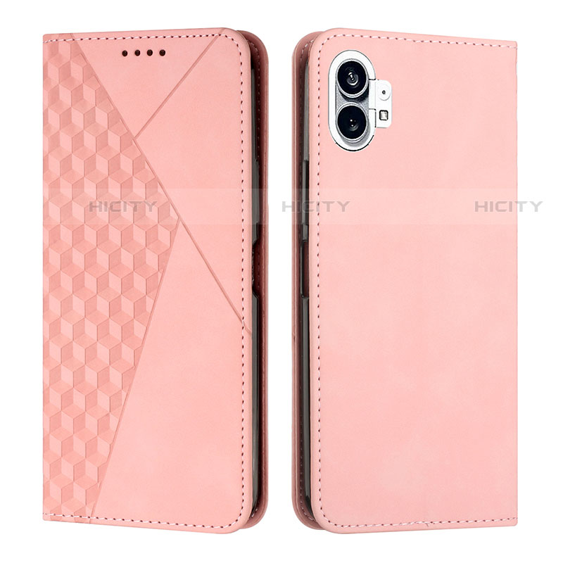 Handytasche Stand Schutzhülle Flip Leder Hülle H02X für Nothing Phone 1 Rosegold