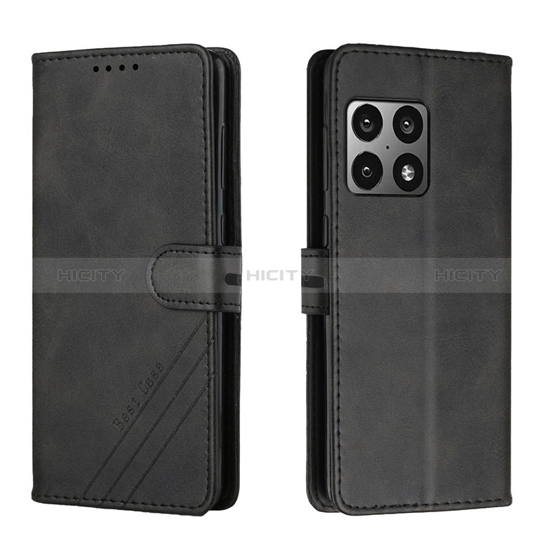 Handytasche Stand Schutzhülle Flip Leder Hülle H02X für OnePlus 10 Pro 5G Schwarz Plus