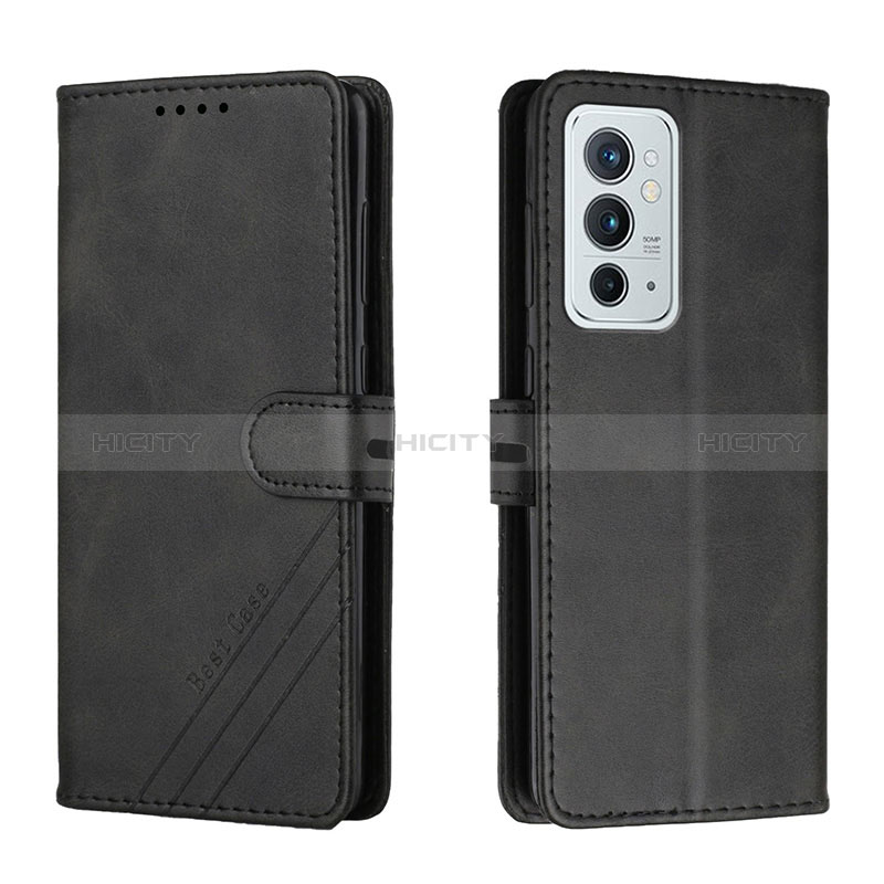 Handytasche Stand Schutzhülle Flip Leder Hülle H02X für OnePlus 9RT 5G Schwarz Plus