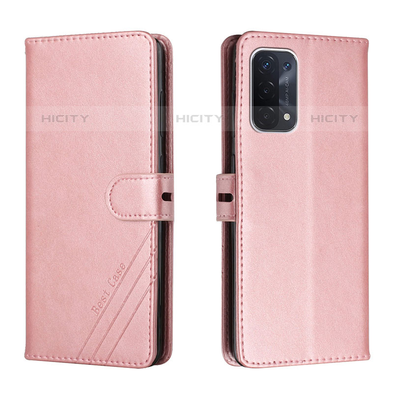 Handytasche Stand Schutzhülle Flip Leder Hülle H02X für OnePlus Nord N200 5G Rosegold