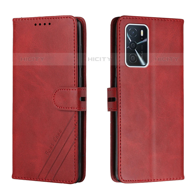 Handytasche Stand Schutzhülle Flip Leder Hülle H02X für Oppo A53s 5G Rot