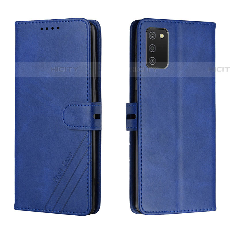 Handytasche Stand Schutzhülle Flip Leder Hülle H02X für Samsung Galaxy A03s Blau