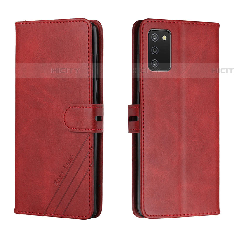 Handytasche Stand Schutzhülle Flip Leder Hülle H02X für Samsung Galaxy A03s Rot