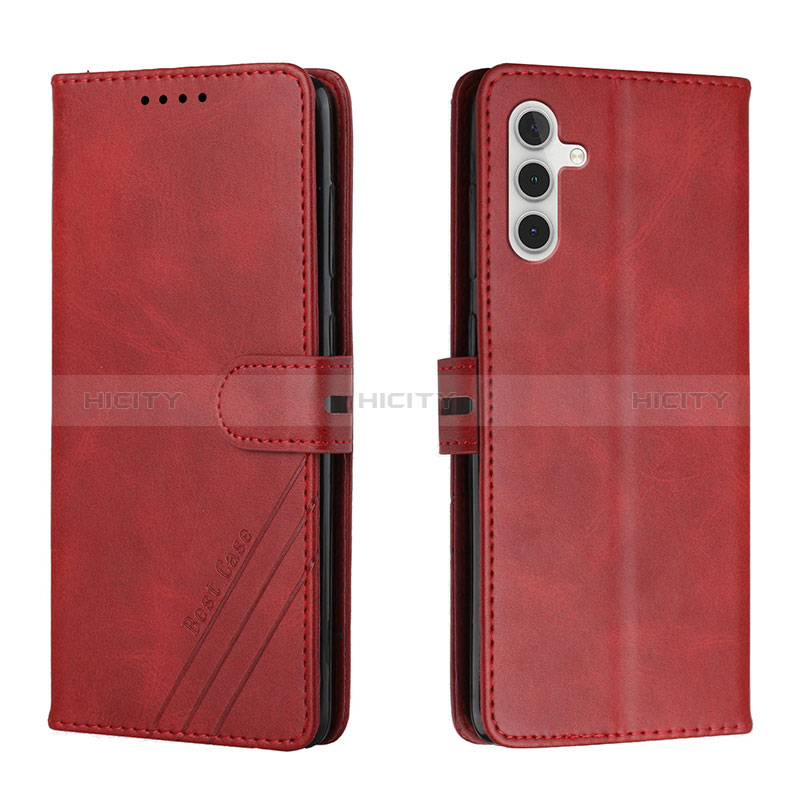 Handytasche Stand Schutzhülle Flip Leder Hülle H02X für Samsung Galaxy A04s Rot Plus