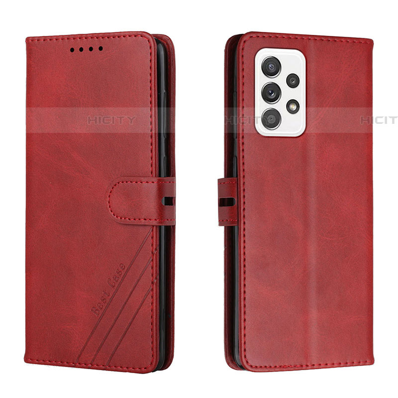 Handytasche Stand Schutzhülle Flip Leder Hülle H02X für Samsung Galaxy A53 5G Rot Plus