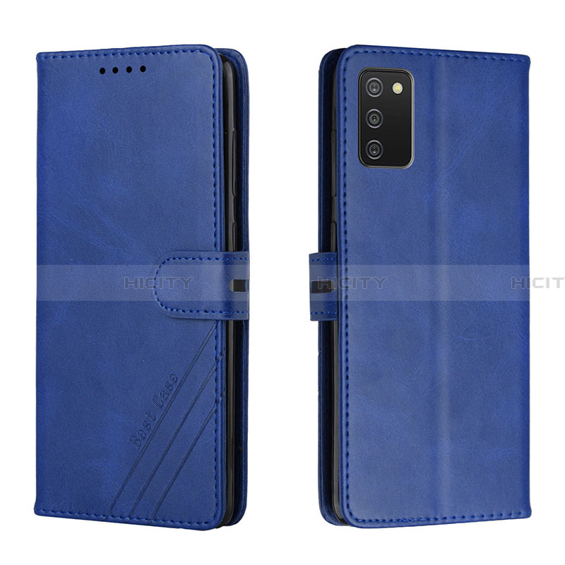 Handytasche Stand Schutzhülle Flip Leder Hülle H02X für Samsung Galaxy F02S SM-E025F Blau