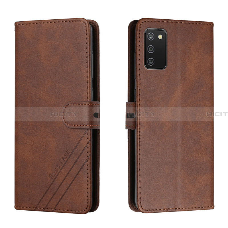 Handytasche Stand Schutzhülle Flip Leder Hülle H02X für Samsung Galaxy F02S SM-E025F Braun