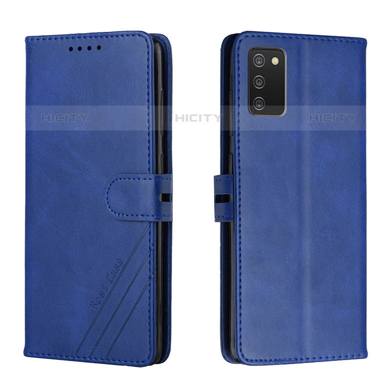 Handytasche Stand Schutzhülle Flip Leder Hülle H02X für Samsung Galaxy M02s Blau