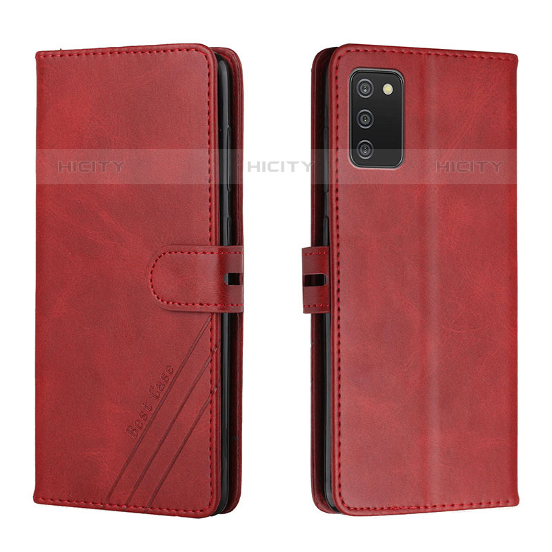 Handytasche Stand Schutzhülle Flip Leder Hülle H02X für Samsung Galaxy M02s Rot Plus