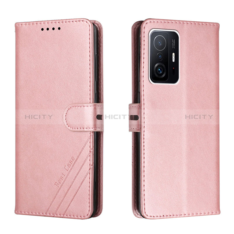 Handytasche Stand Schutzhülle Flip Leder Hülle H02X für Xiaomi Mi 11T 5G Rosegold Plus