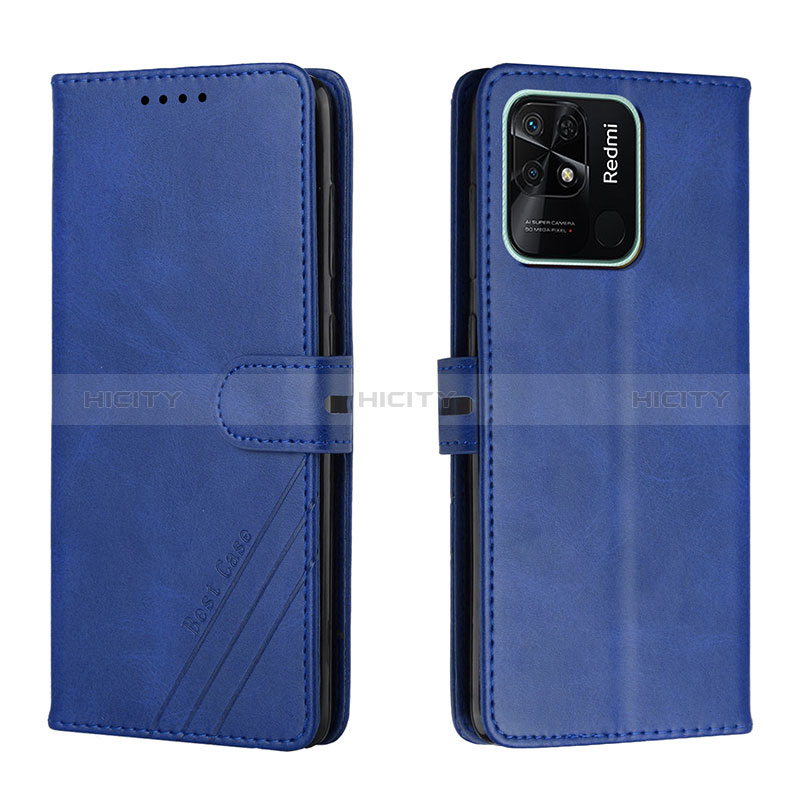 Handytasche Stand Schutzhülle Flip Leder Hülle H02X für Xiaomi Redmi 10C 4G Blau